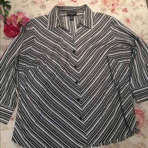 Beautiful black/white stripped blouse